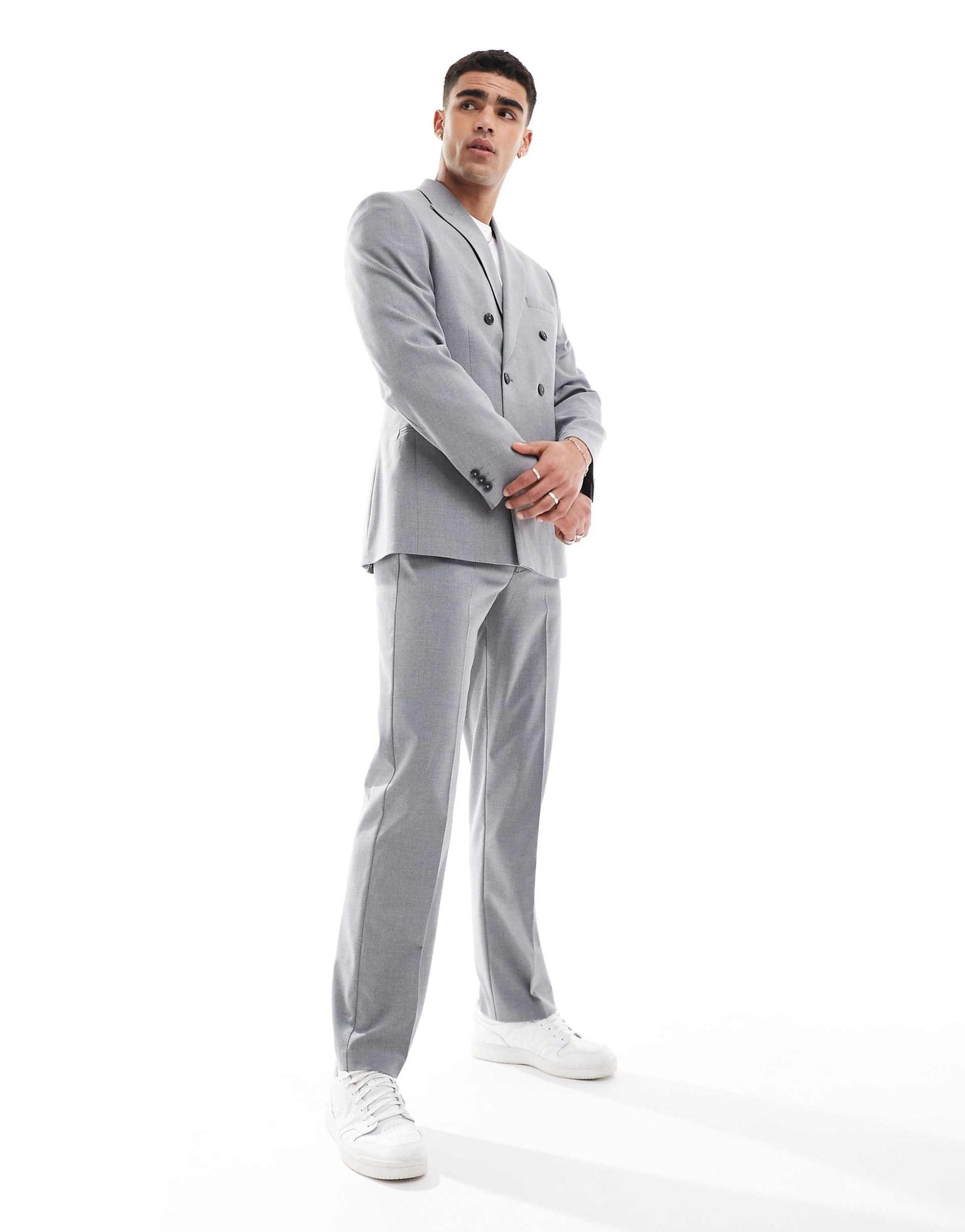 Double Breasted Slim Suit Jacket