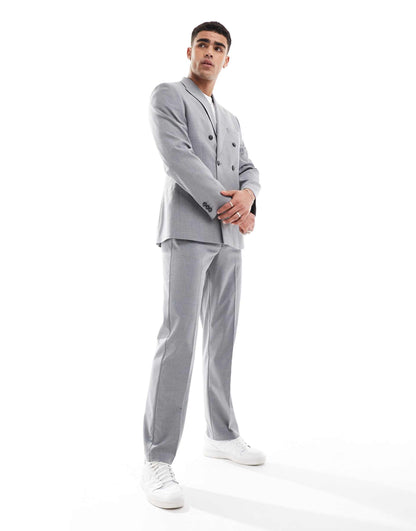 Double Breasted Slim Suit Jacket