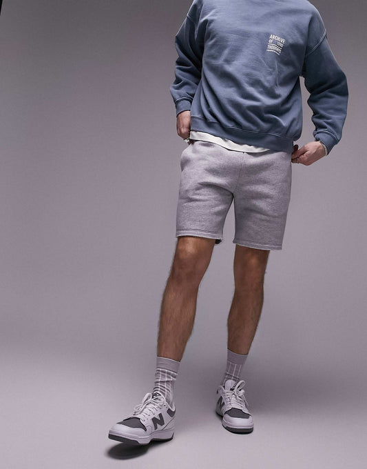 Classic Fit Jersey Short With Raw Hem