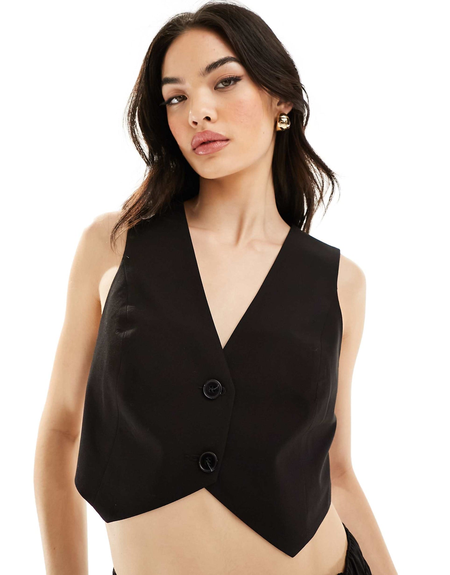 Cropped Tailored Waistcoat