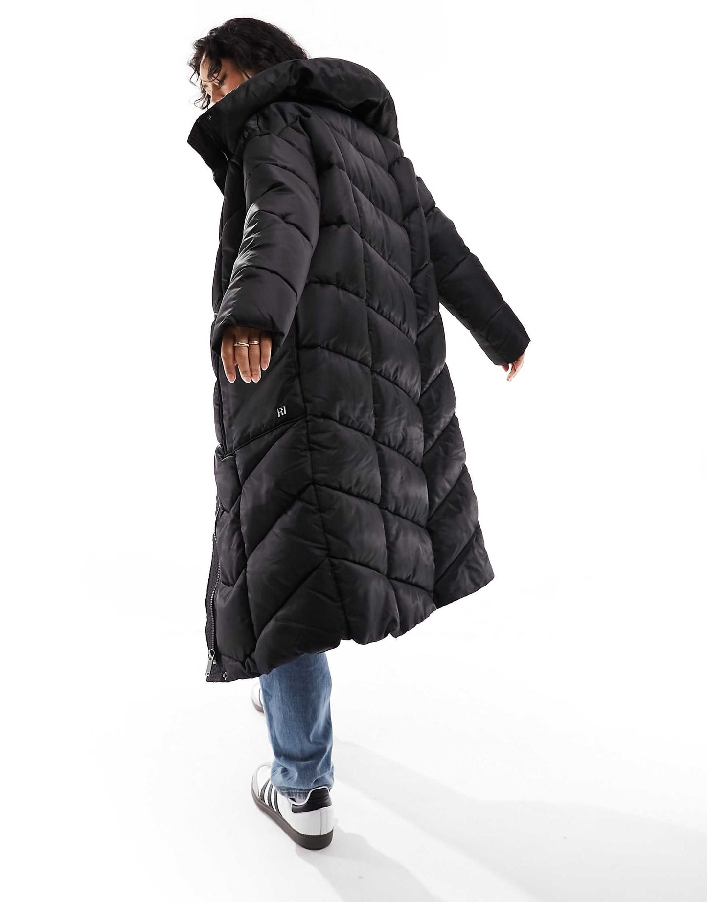 Panelled Puffer Coat