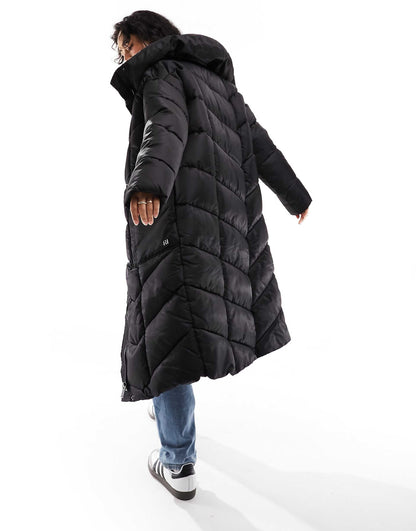 Panelled Puffer Coat