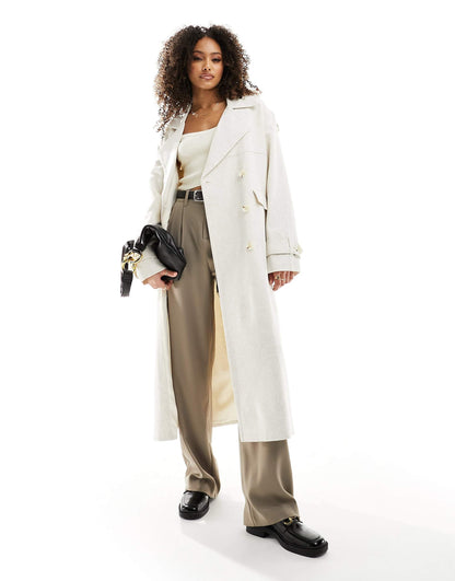 Linen Double Breasted Trench Coat