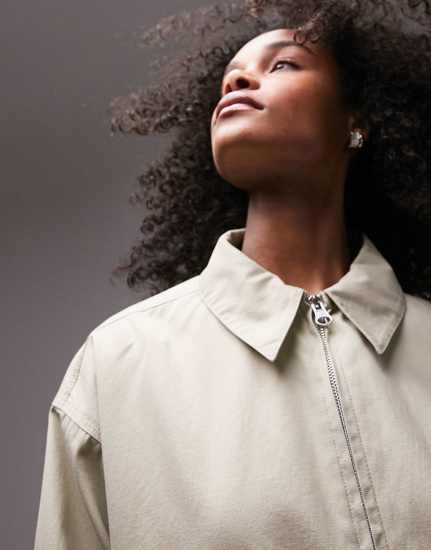 Cotton Collar Bomber Jacket