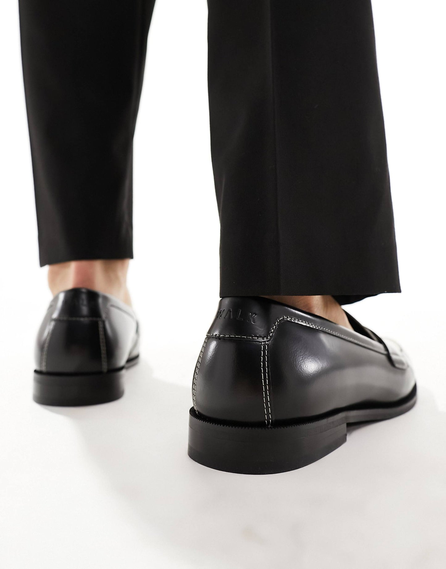 Torbole Saddle Loafers In Black And Off White Leather