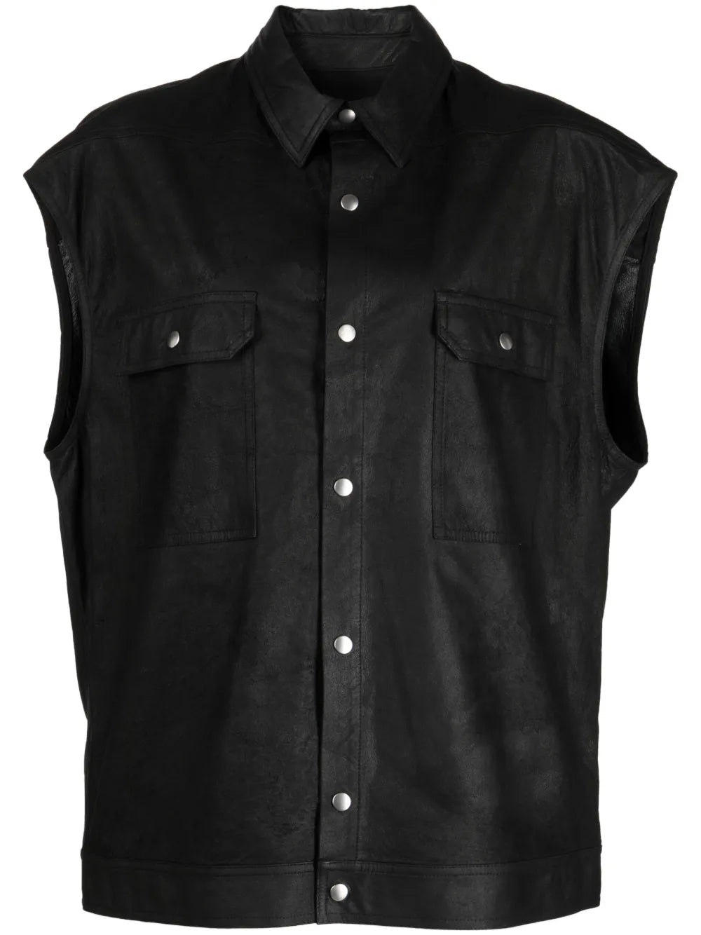 Leather Classic-Collar Gilet
