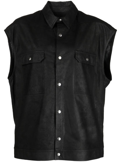 Leather Classic-Collar Gilet