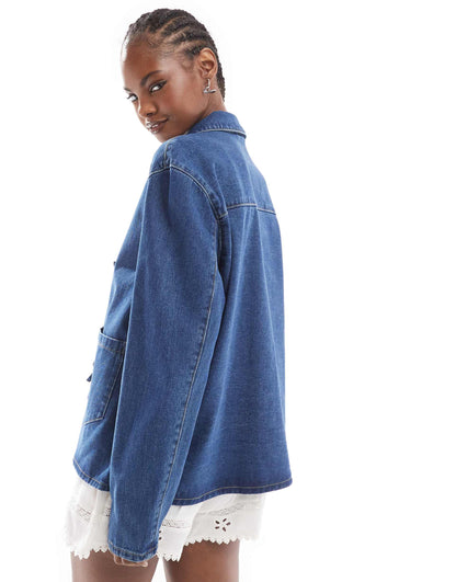 Tie Front Denim Jacket