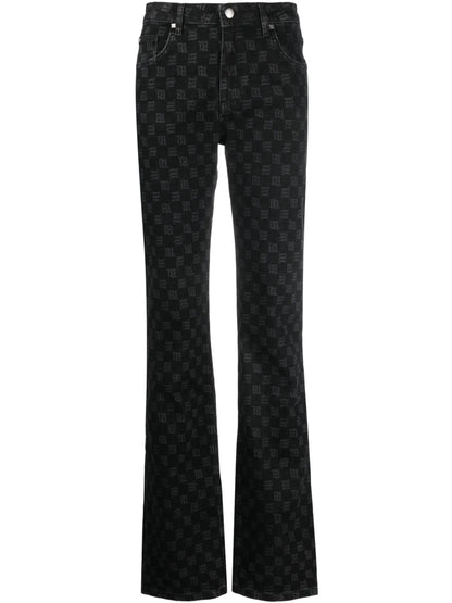 Signature Monogram Straight-Leg Jeans
