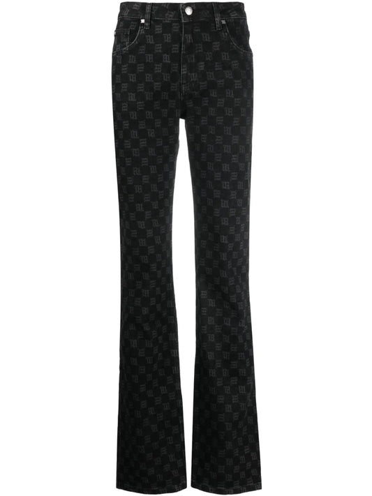 Signature Monogram Straight-Leg Jeans