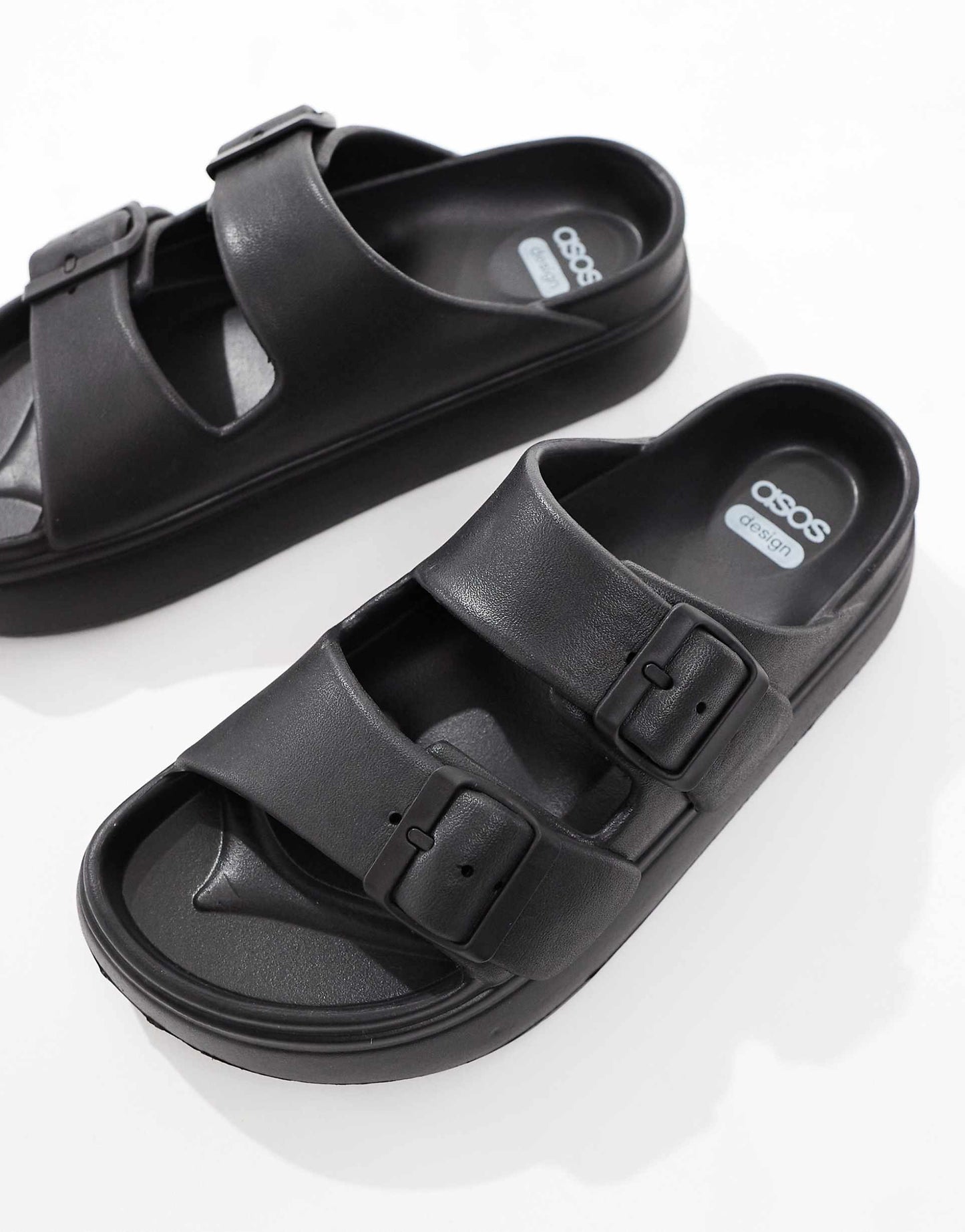 Freestyle Flatform Double Buckle Footbed Sliders