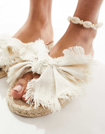 Jem Bow Espadrille Mule Sandals