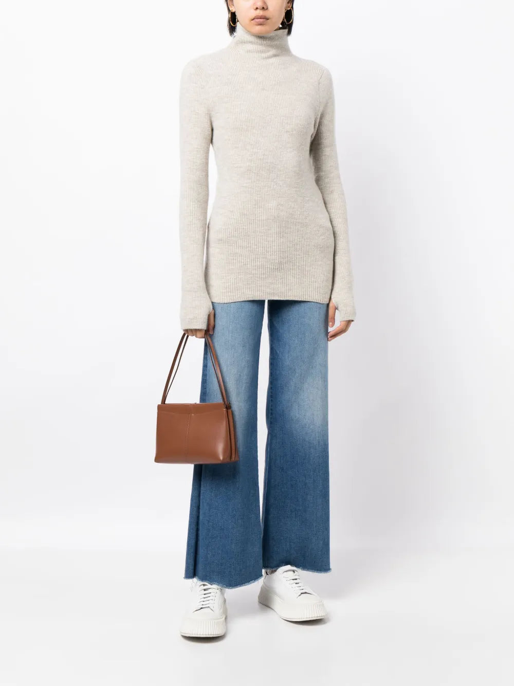 High-Neck Merino Wool Jumper