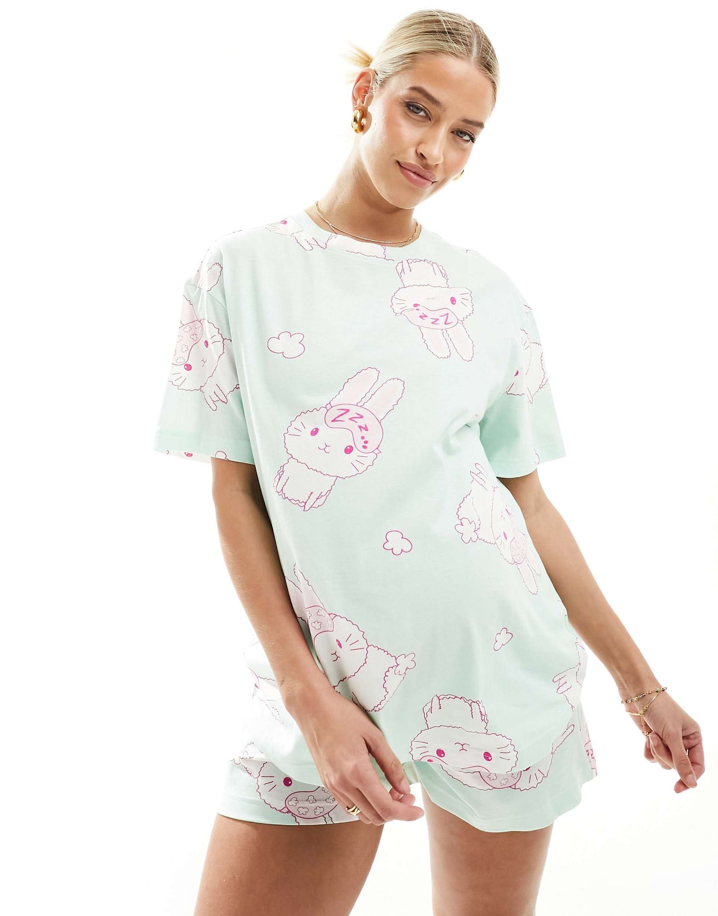 Maternity Bunny Oversized Tee & Short Pyjama Set