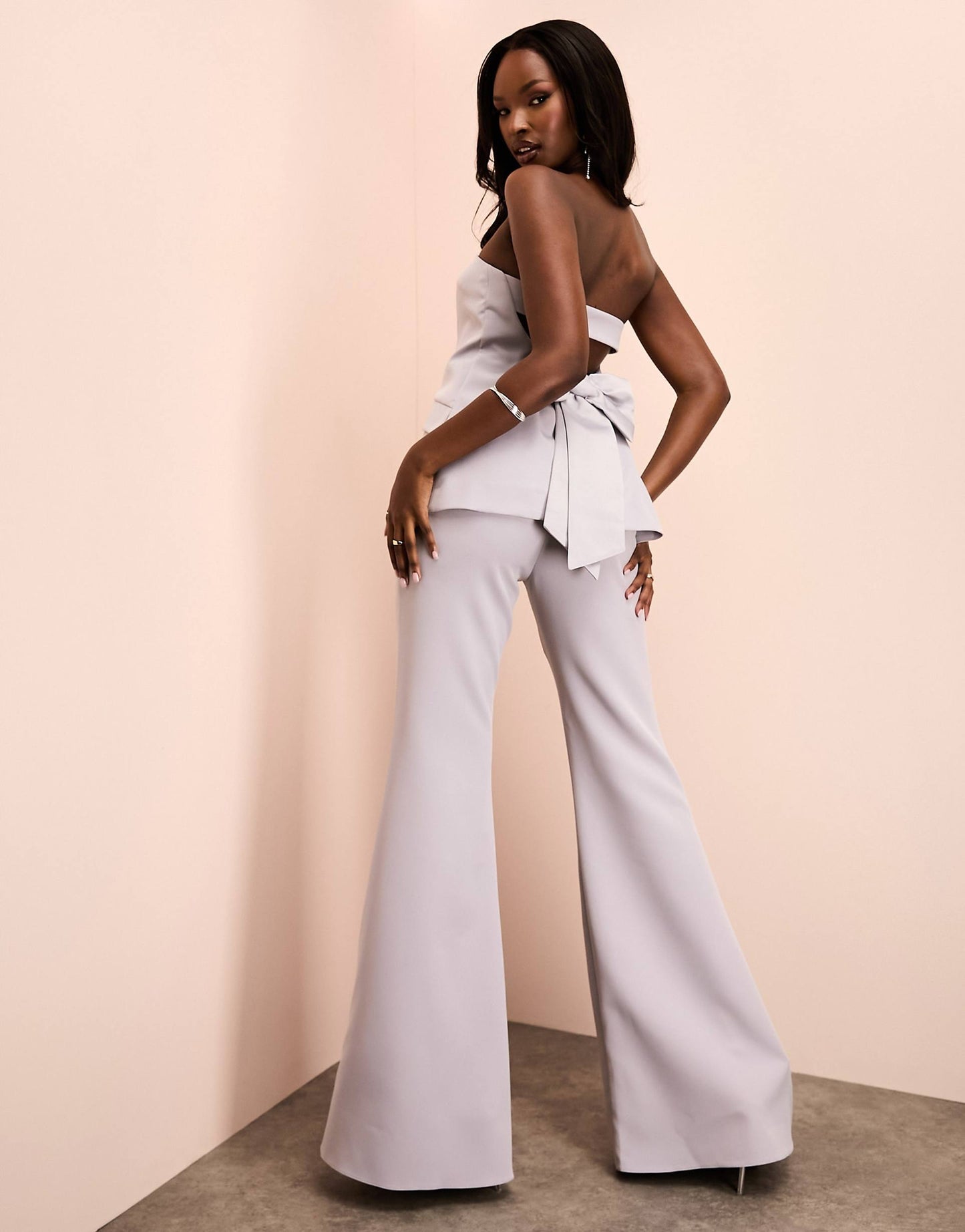 Tailored Skinny Flared Trousers