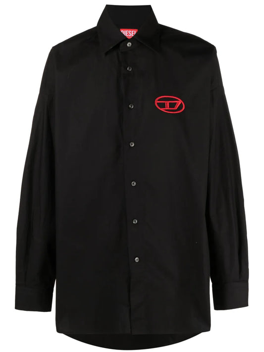 S-Dou-Plain Logo-Embroidered Shirt