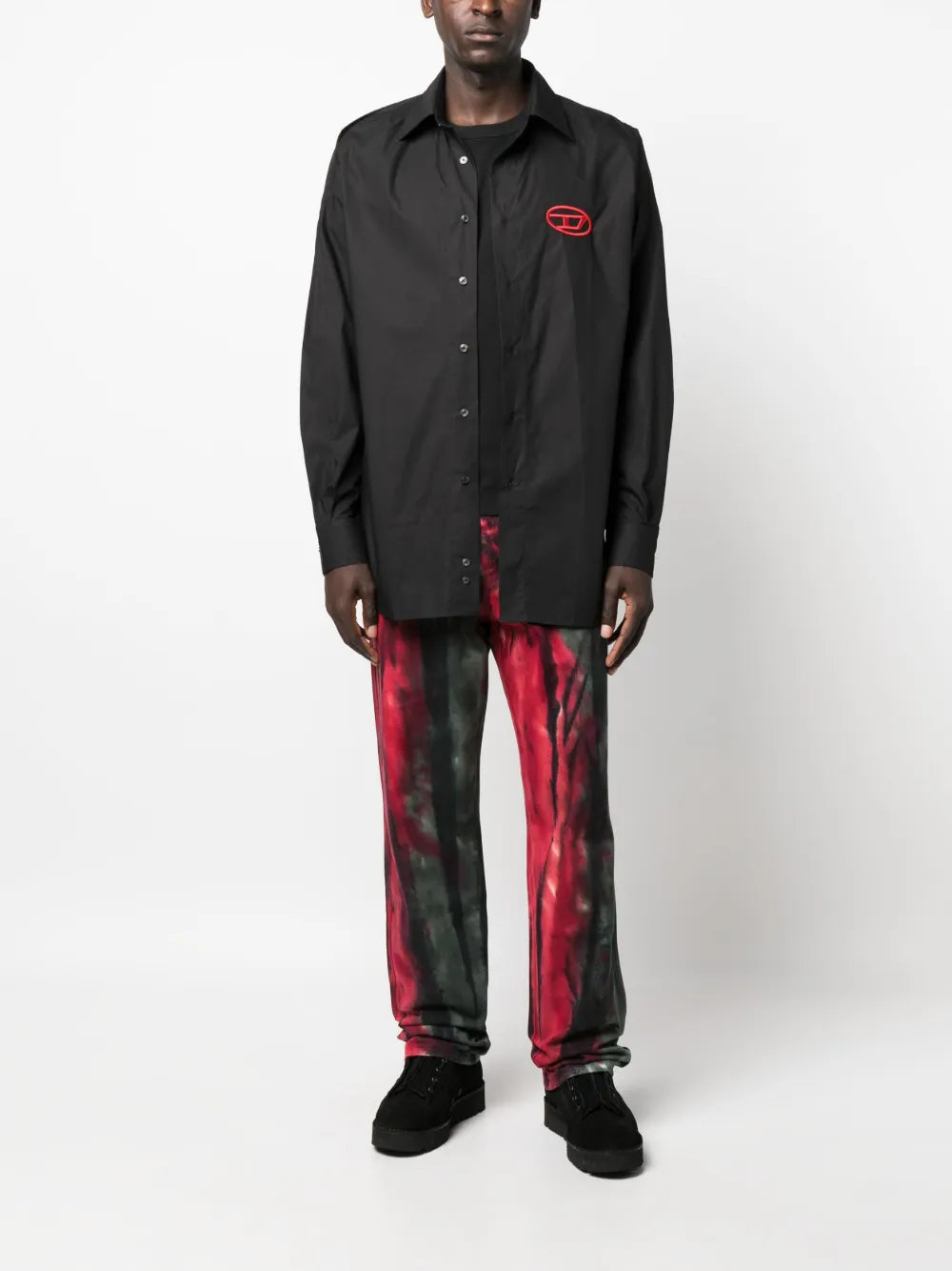 S-Dou-Plain Logo-Embroidered Shirt