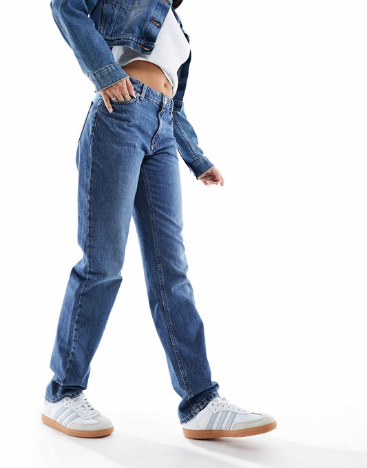 Jaci Mid Rise Straight Jeans