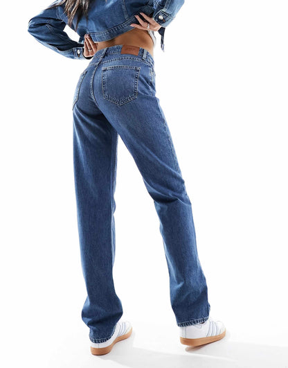 Jaci Mid Rise Straight Jeans