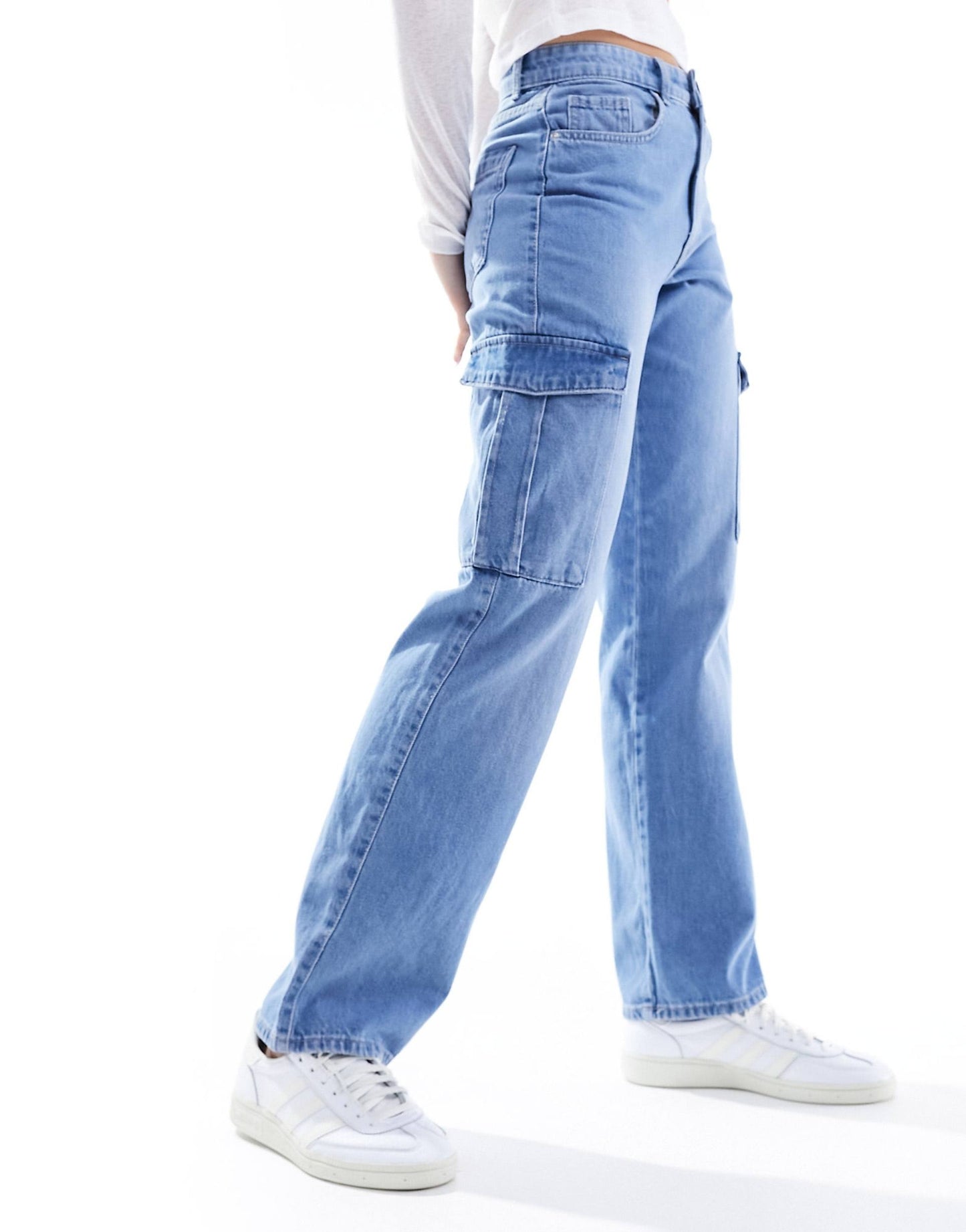 Riley High Waisted Straight Cargo Jeans