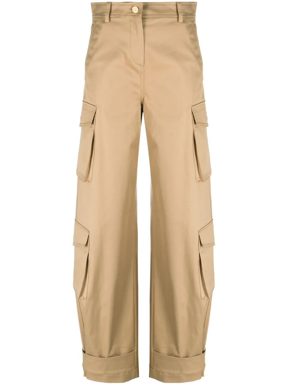 High-Waisted Cargo Trousers