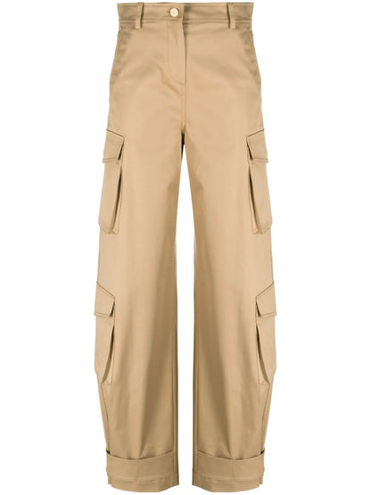 High-Waisted Cargo Trousers