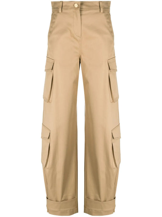 High-Waisted Cargo Trousers