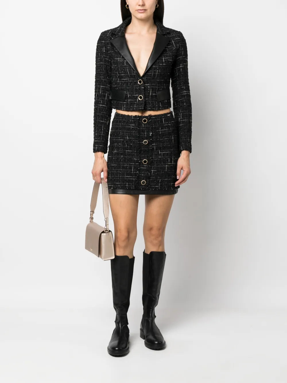 High-Waisted Layered-Design Skirt