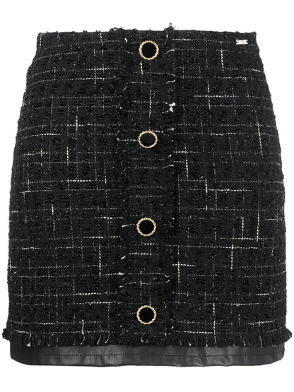 High-Waisted Layered-Design Skirt