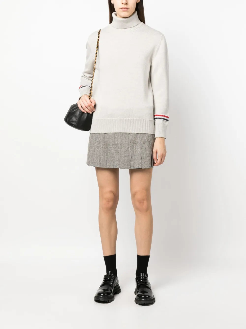 Rwb Stripe Turtleneck Wool Jumper