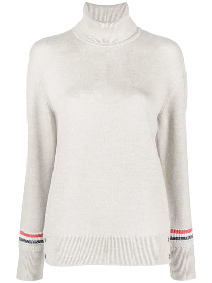 Rwb Stripe Turtleneck Wool Jumper