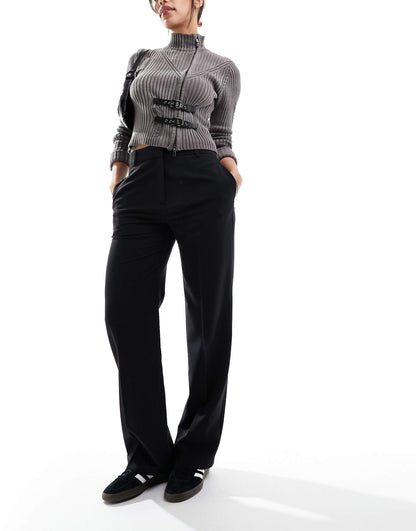 Tailored Slim Straight Trousers