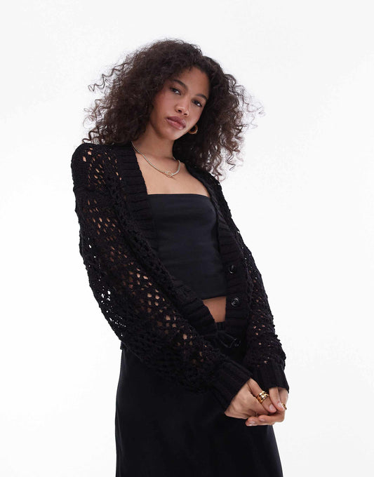 Knitted Mix Stitch Cardigan