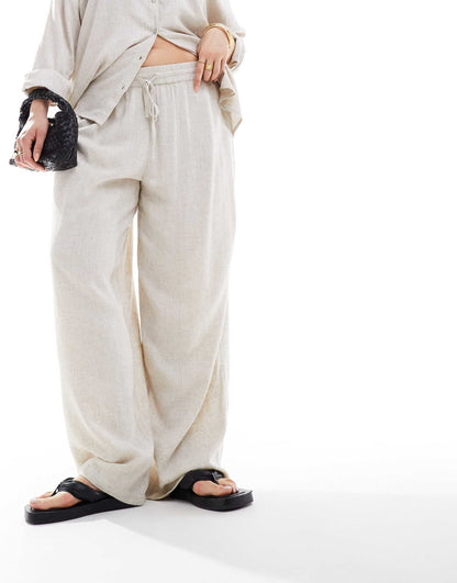 Curve Loose Fit Linen Mix Trouser Co-Ord