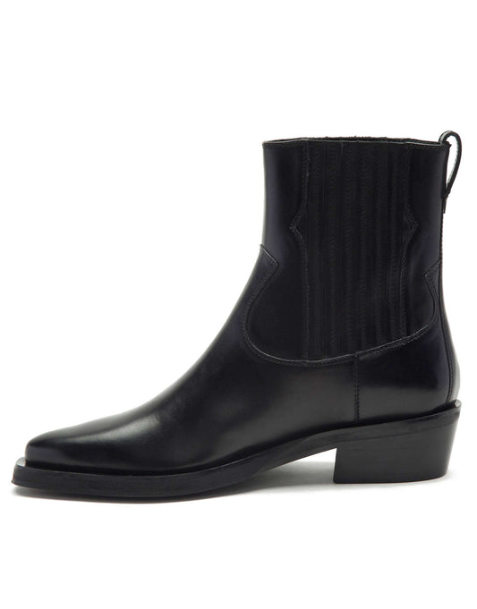 Bromley Western Leather Chelsea High Ankle Boot