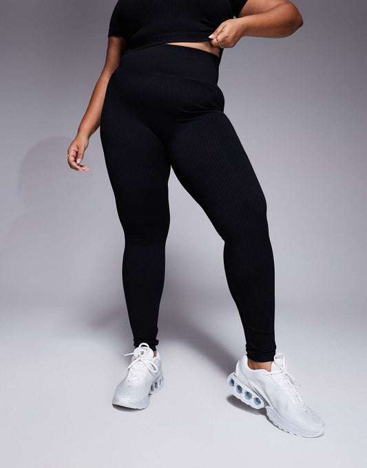 Curve Icon Seamless Rib Gym Legging