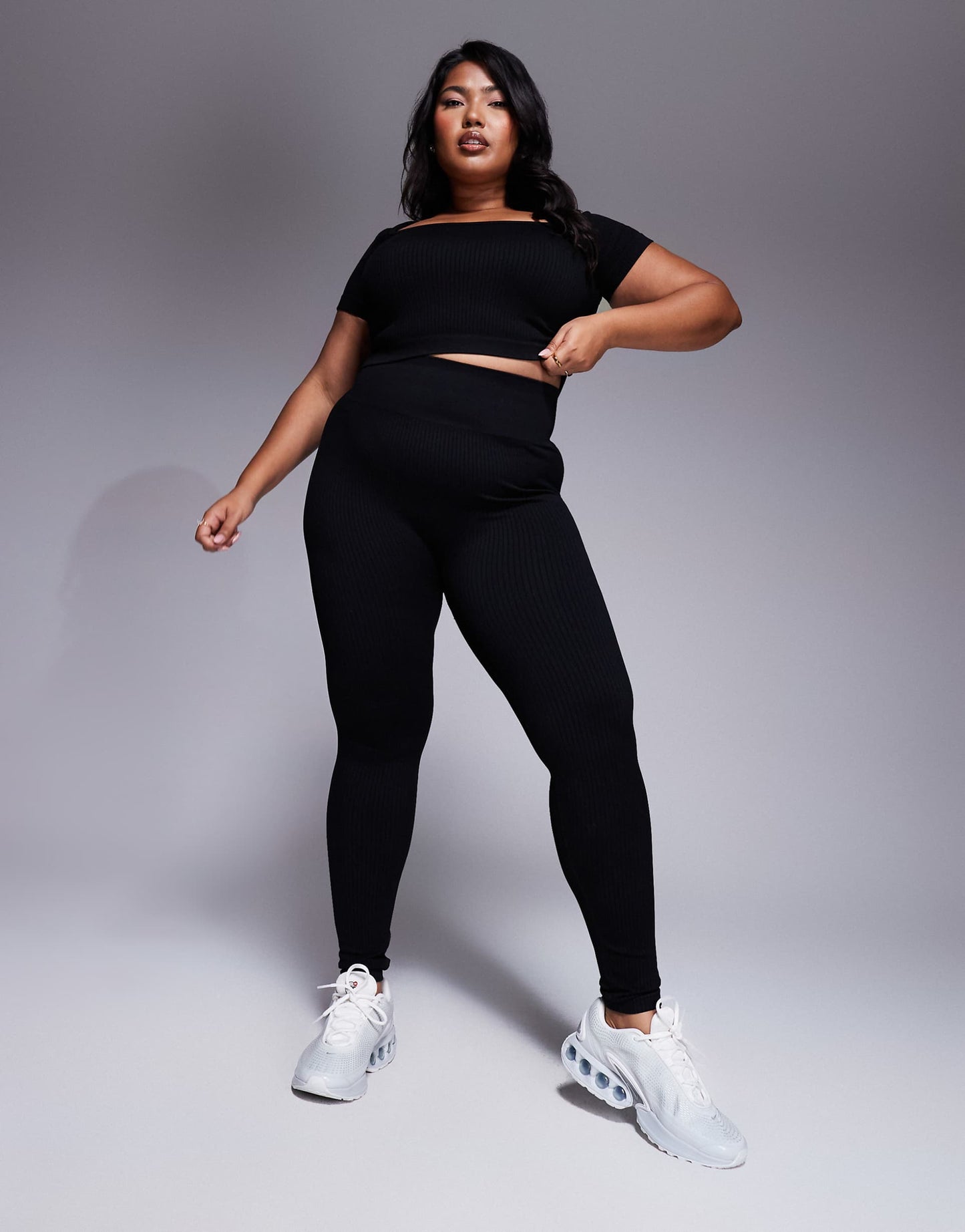 Curve Icon Seamless Rib Gym Legging
