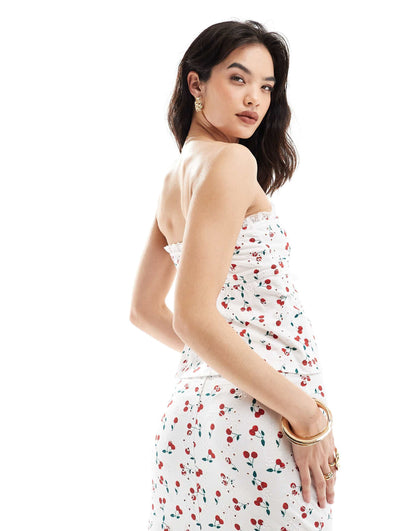 Broderie Bandeau With Ribbon Detail