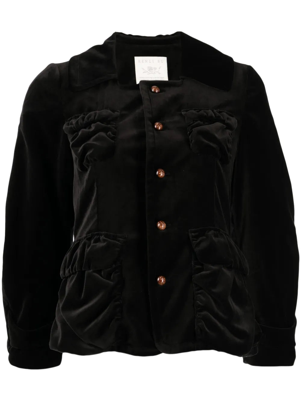 Edwina Velvet-Effect Cotton Jacket