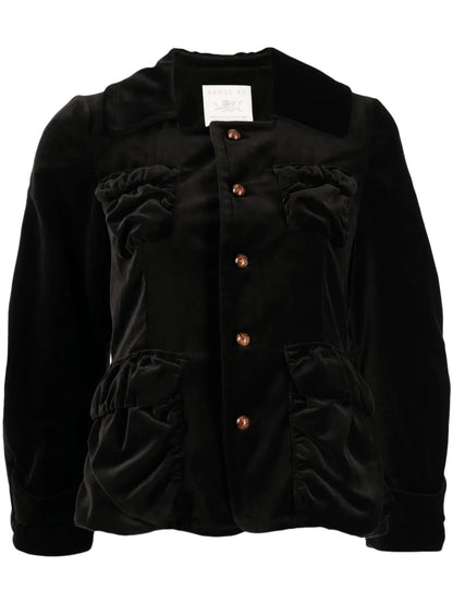 Edwina Velvet-Effect Cotton Jacket