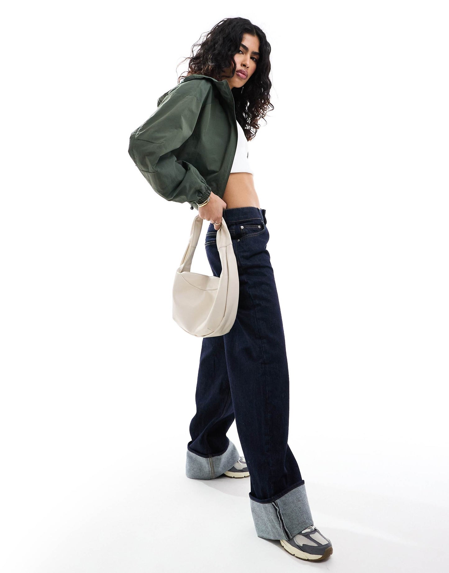 Cropped Hooded Rain Jacket