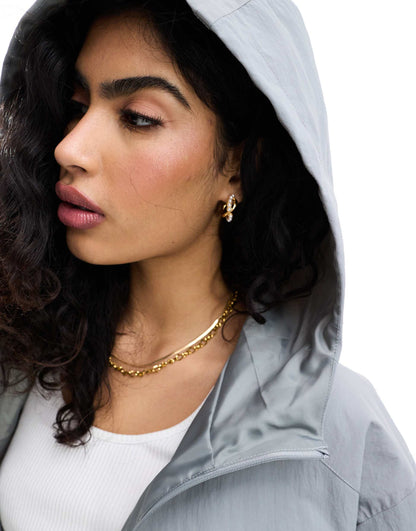 Cropped Hooded Rain Jacket