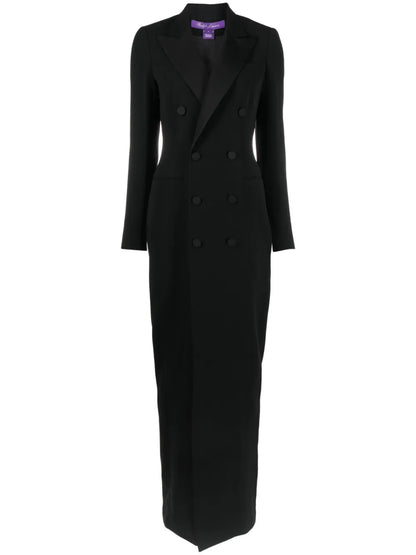 Double-Breasted Suit Maxi Dress