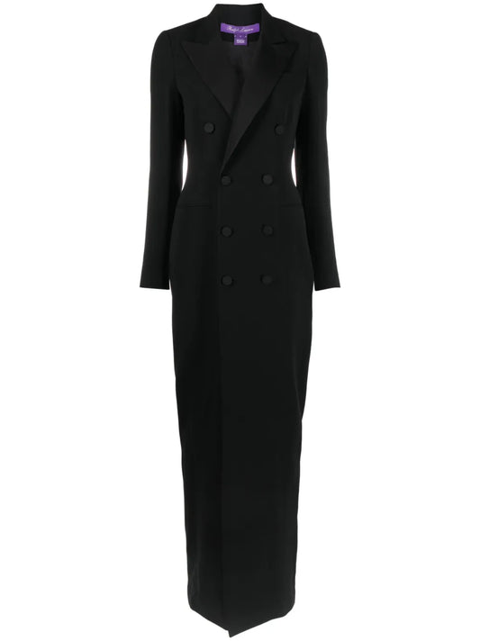 Double-Breasted Suit Maxi Dress