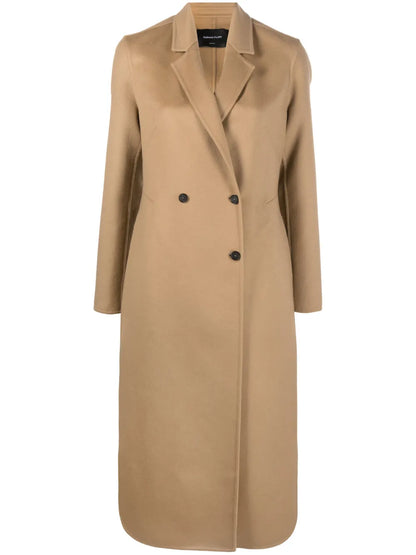 Double-Breasted Virgin Wool-Cashmere Blend Coat