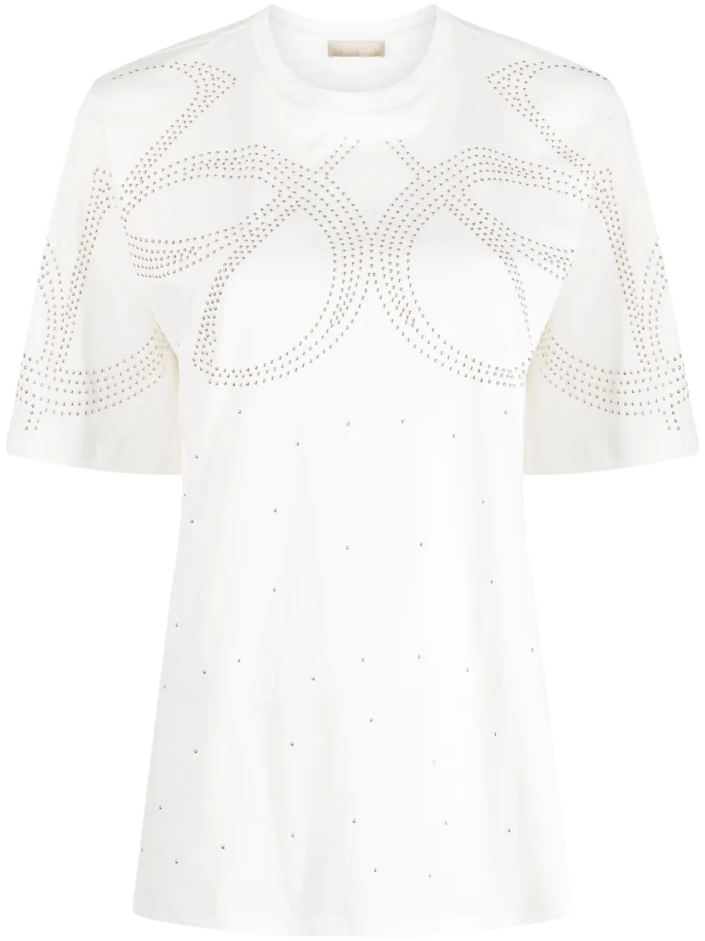 Stud-Embellished Cotton T-Shirt
