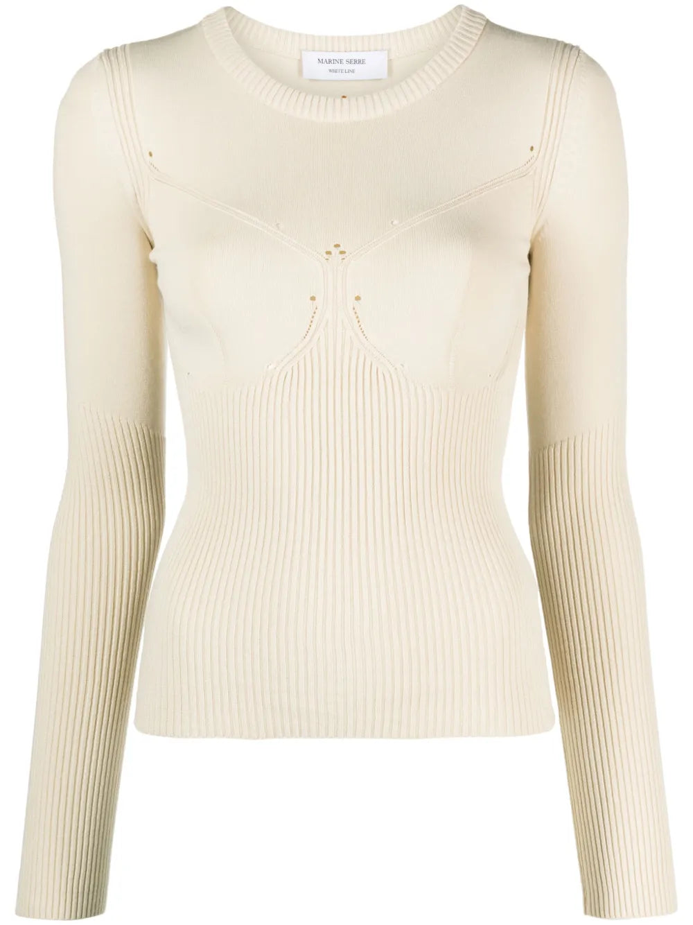 Rib-Knit Long-Sleeve Top