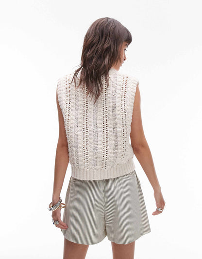 Knitted Stitch Detail Tank