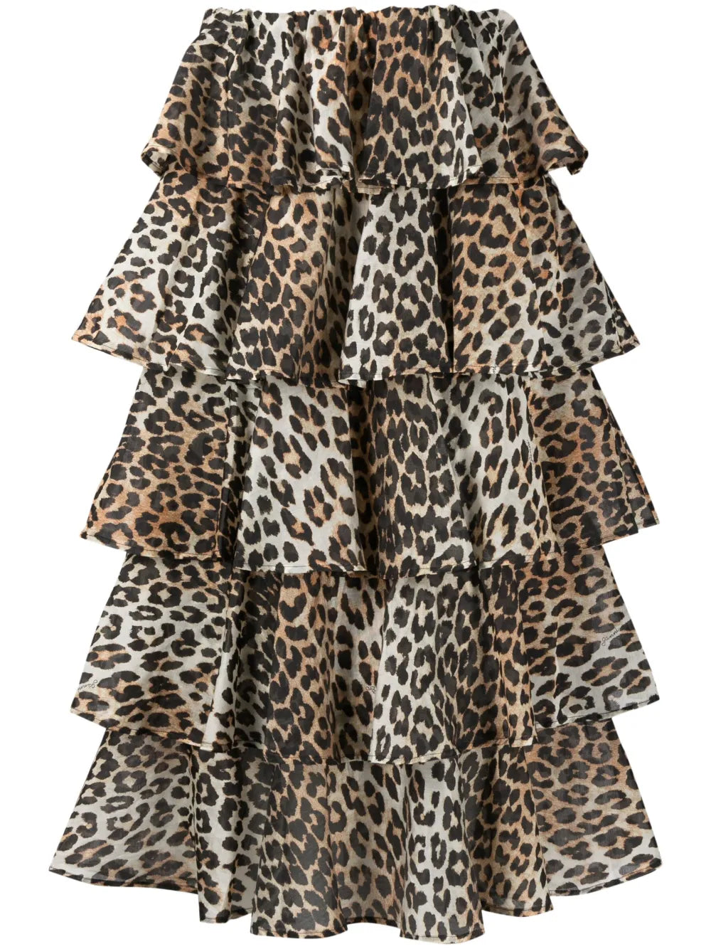 Leopard-Print High-Waist Skirt