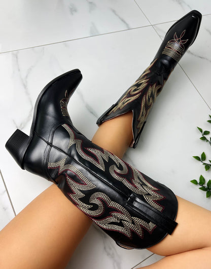 Cowboy Western Ankle Boots